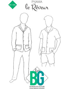 Padrão de pijama para homem O Sonhador - Les BG
