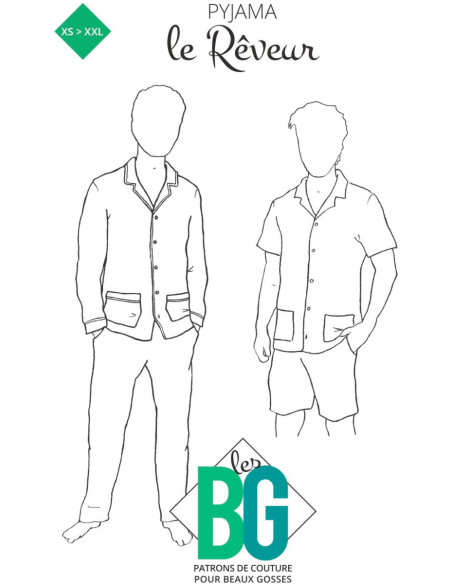Padrão de pijama para homem O Sonhador - Les BG