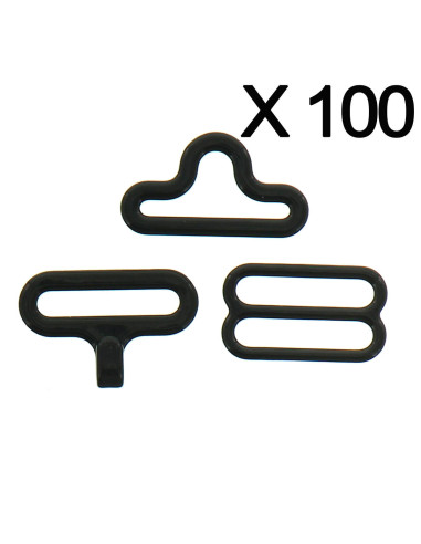 Conjunto de 100 laços borboleta - Preto
