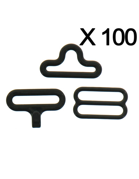 Conjunto de 100 laços borboleta - Preto