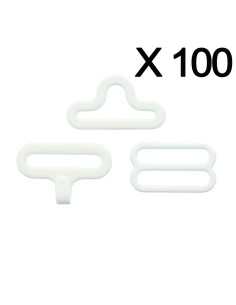 Conjunto de 100 laços borboleta - Branco