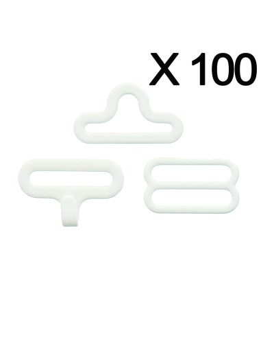 Conjunto de 100 laços borboleta - Branco