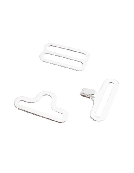 Conjunto de 20 presilhas de laço - Branco