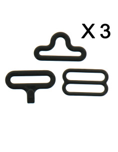 Conjunto de 3 laços de borboleta - Preto