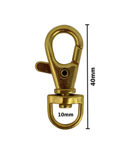 Mosquetão de metal - Dourado 40 x 10 mm 2