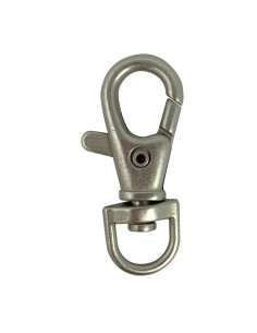 Mosquetão de metal - Prata fosca 40 x 10 mm