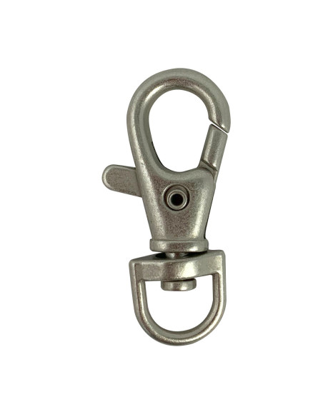 Mosquetão de metal - Prata fosca 40 x 10 mm