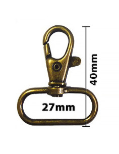 Mosquetão de metal - Bronze 40 x 27 mm