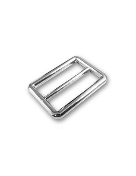 Passador deslizante duplo acabamento inox - Prata 25 mm