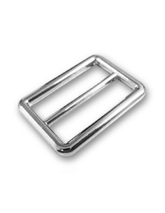 Passador deslizante duplo acabamento inox - Prata 30 mm