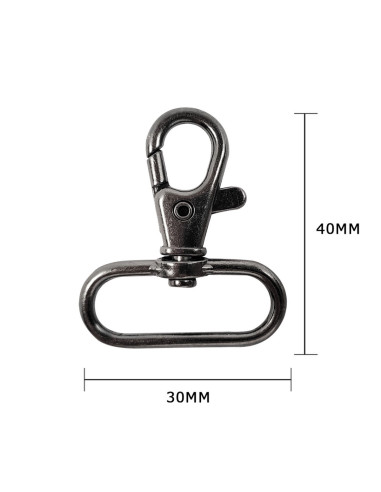 Mosquetão de metal - Cano de fuzil 40 x 30 mm