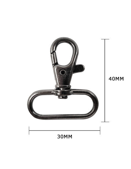 Mosquetão de metal - Cano de fuzil 40 x 30 mm