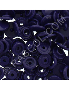 Saco de 25 botões de pressão de resina KAM redondos - Roxo escuro