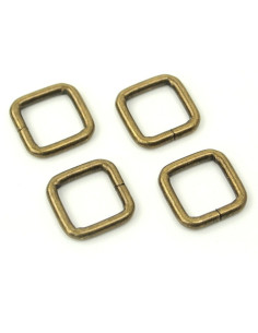 Conjunto de 4 anéis quadrados - Bronze 12,7 mm