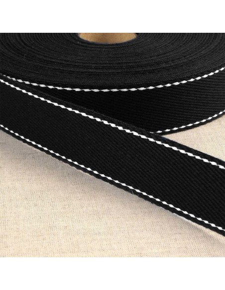 Correia de algodão ponto sela - Preto