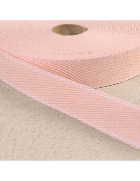 Correia de algodão ponto sela - Rosa claro