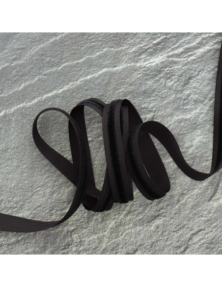Fita de veludo grosgrain - Preto