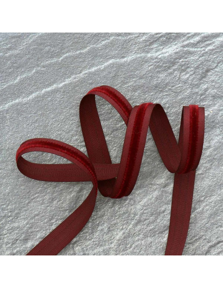Fita de veludo grosgrain - Bordeaux