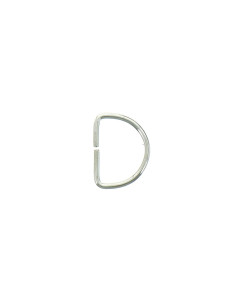 Anel em D 20 mm - Prata