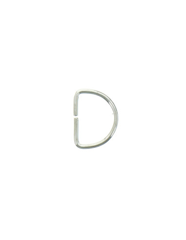 Anel em D 20 mm - Prata