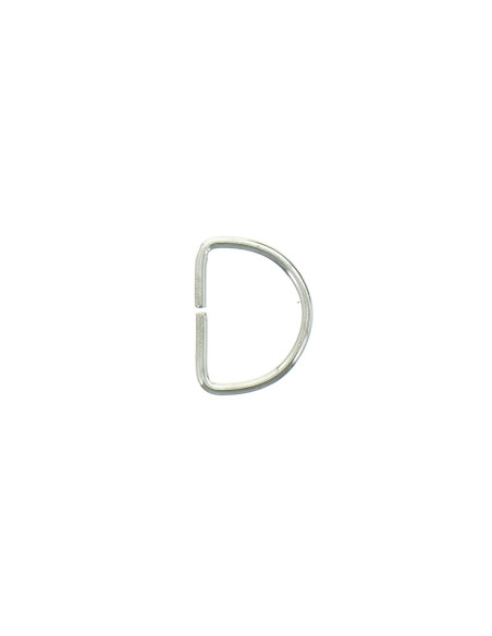 Anel em D 20 mm - Prata