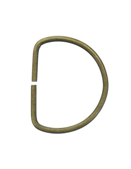Anel em D 40 mm - Bronze