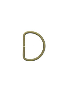 Anel em D 25 mm - Bronze