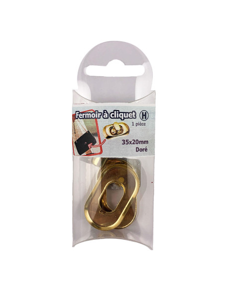 Fecho oval giratório 35 x 20 mm - Ouro