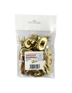 Conjunto de 20 fechos de torniquete oval 35 x 20 mm - Ouro