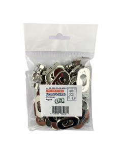 Conjunto de 20 fechos de torniquete oval 35 x 20 mm - Prata