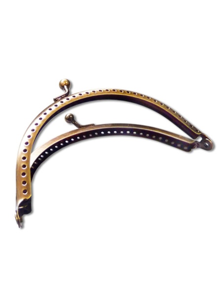 Fecho meia-lua para bolsa 80 mm - Bronze