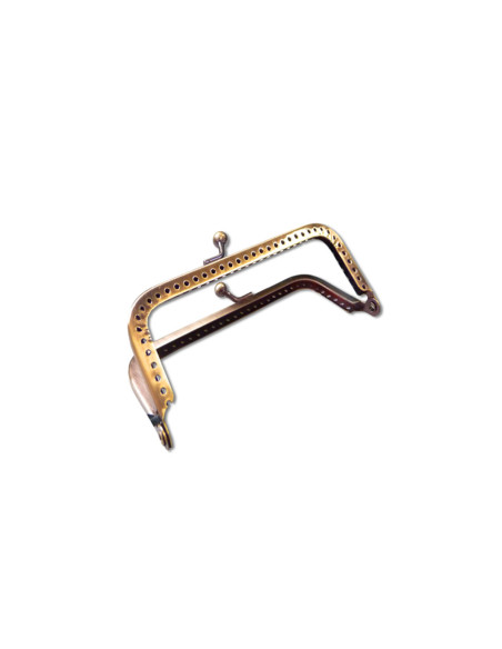Fecho retangular para bolsa 100 mm - Bronze