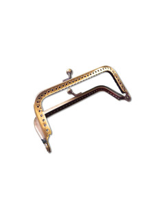 Fecho retangular para bolsa 125 mm - Bronze