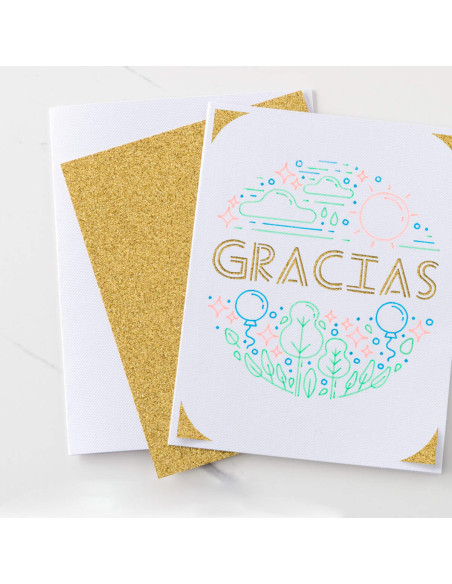 Canetas de gel com glitter rosa, laranja e amarelo Cricut Joy