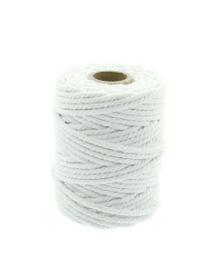 Cordão de algodão macramé 4,5 mm - Branco