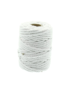 Cordão de algodão macramé 5 mm - Branco