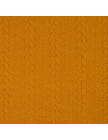 Tecido moletom trançado - Amarelo sol