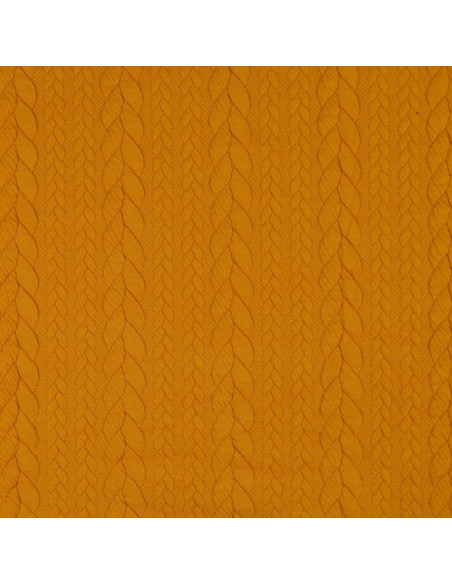 Tecido moletom trançado - Amarelo sol