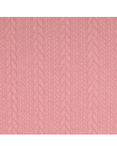 Tecido moletom trançado - Rosa velho