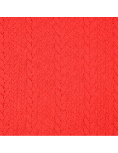 Tecido moletom trançado - Vermelho