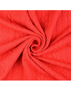 Tecido moletom trançado - Vermelho 2
