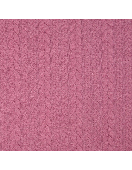 Tecido moletom trançado - Rosa velho escuro
