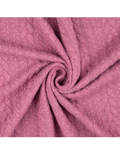 Tecido moletom trançado - Rosa velho escuro 2