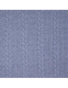 Tecido moletom trançado - Denim