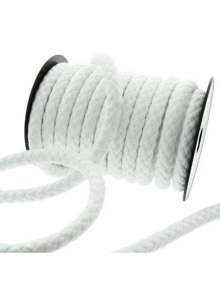 Cordão de algodão para alça de saco 15 mm - Branco