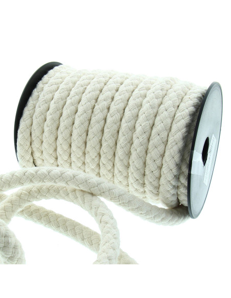 Cordão de algodão para alça de saco 15 mm - Natural