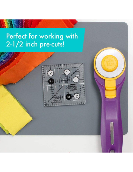 Régua quadrada para quilting 2.5" x 2.5" Creative Grids
