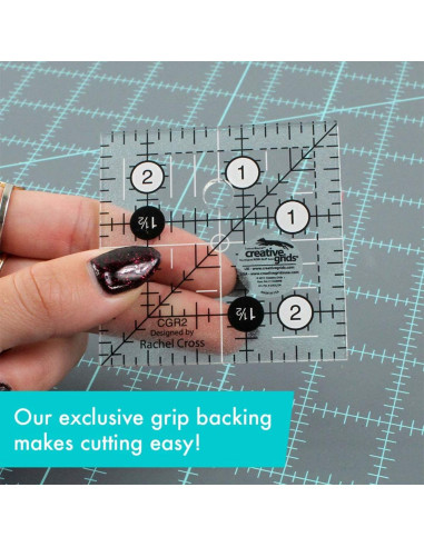Régua quadrada para quilting 2.5" x 2.5" Creative Grids