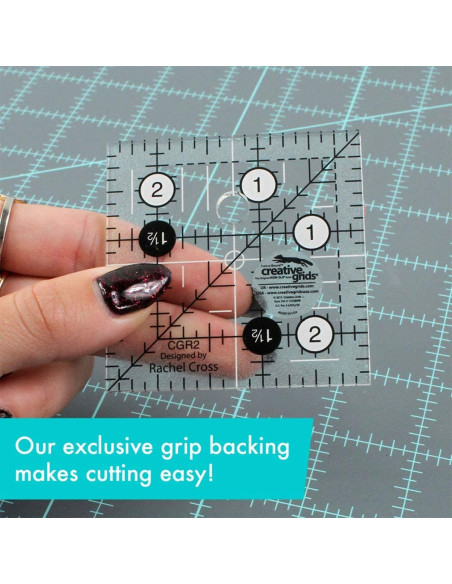 Régua quadrada para quilting 2.5" x 2.5" Creative Grids