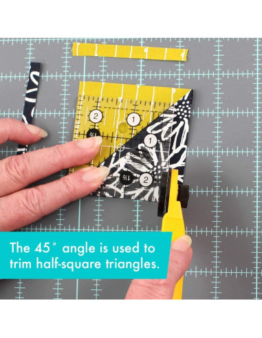 Régua quadrada para quilting 2.5" x 2.5" Creative Grids